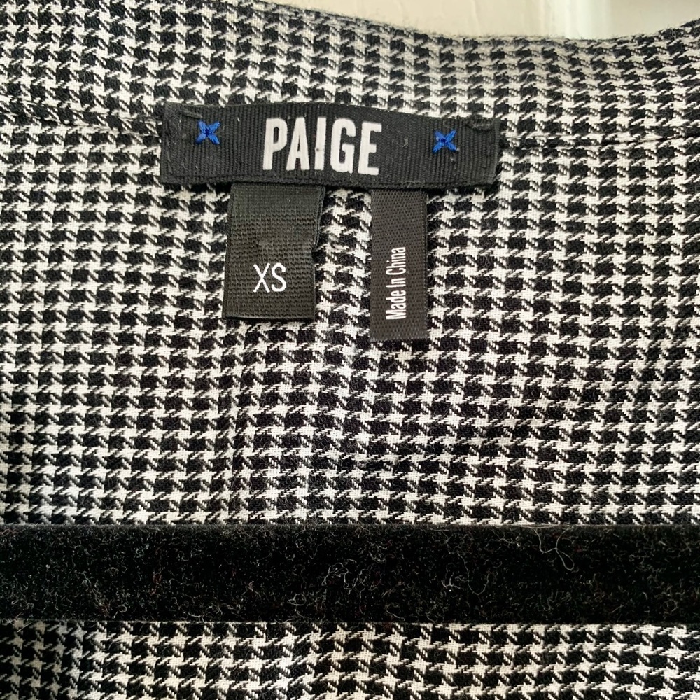 SOLD PAIGE Ruffle Houndstooth Blouse top blouse sh - Picture 4 of 6